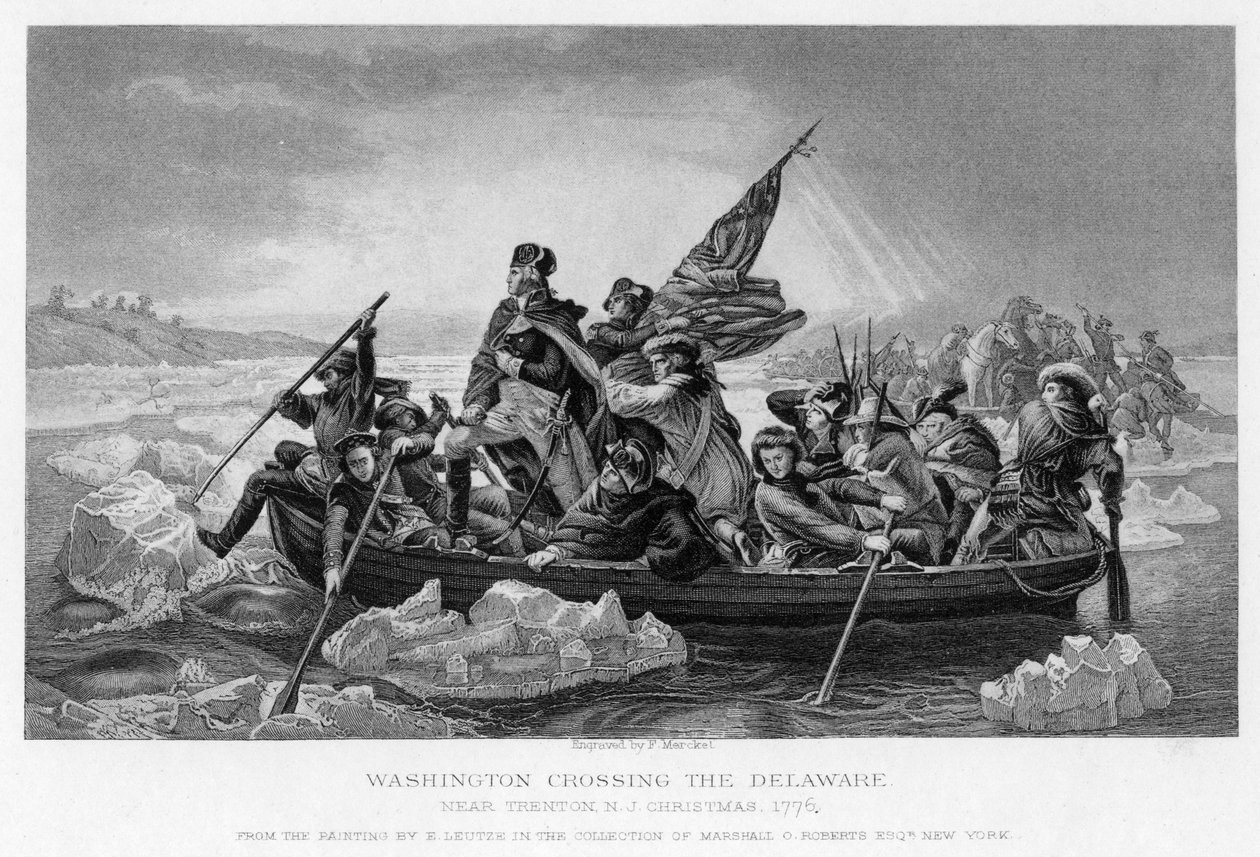 Washington atravessando o Delaware, 1776 de Unbekannt