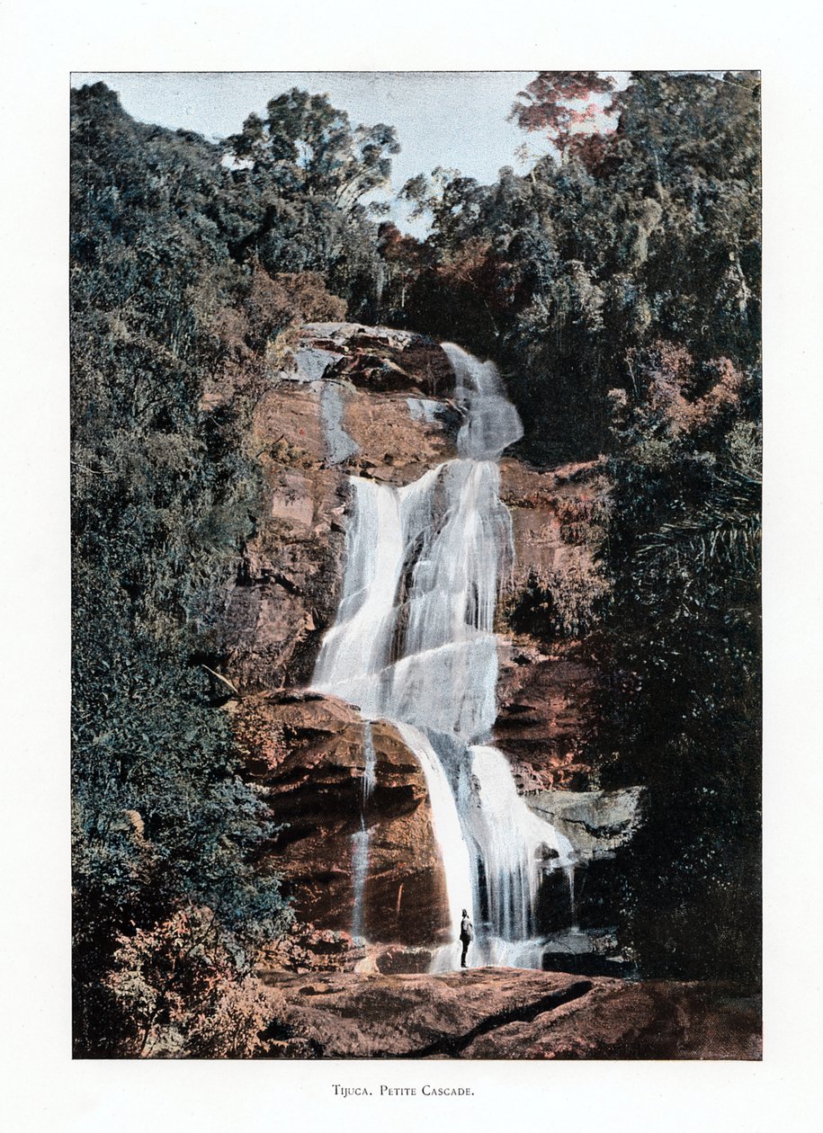 Cachoeira na Tijuca, Rio de Janeiro, Brasil, século XIX de Unbekannt