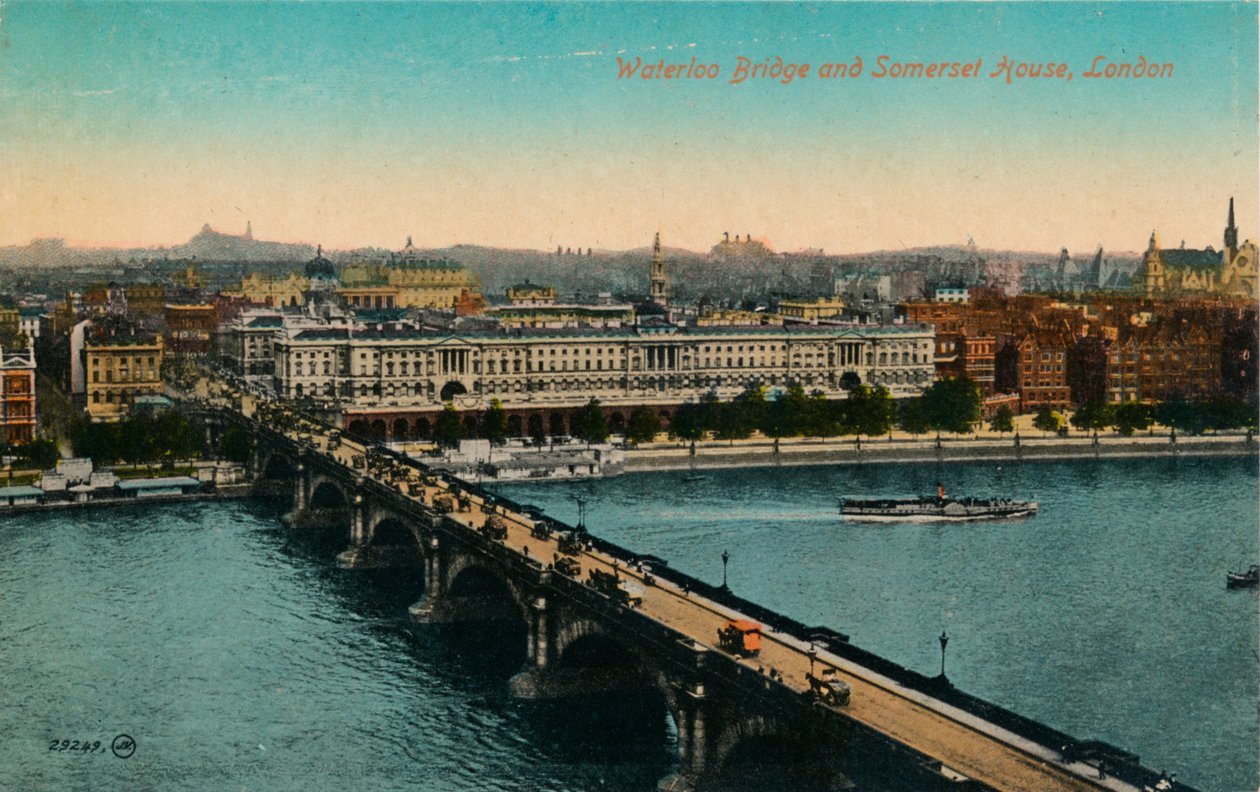 Ponte de Waterloo e Somerset House, Londres, c1910. de Unbekannt