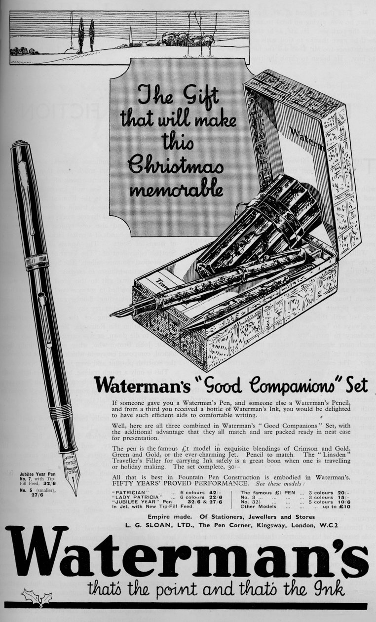 Conjunto de bons companheiros de Watermans, 1934, 1934 de Unbekannt