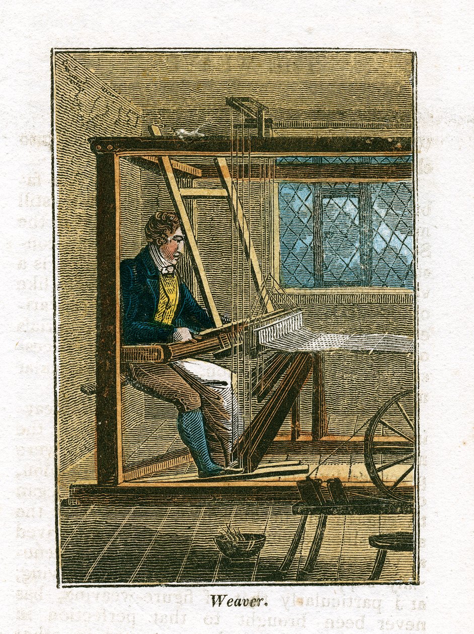 Tecelão em seu tear, 1823 de Unbekannt