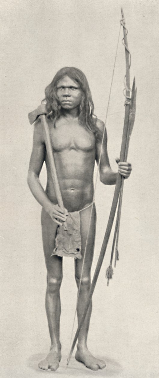 Wedda com arco, flechas e machadinha, 1926 de Unbekannt