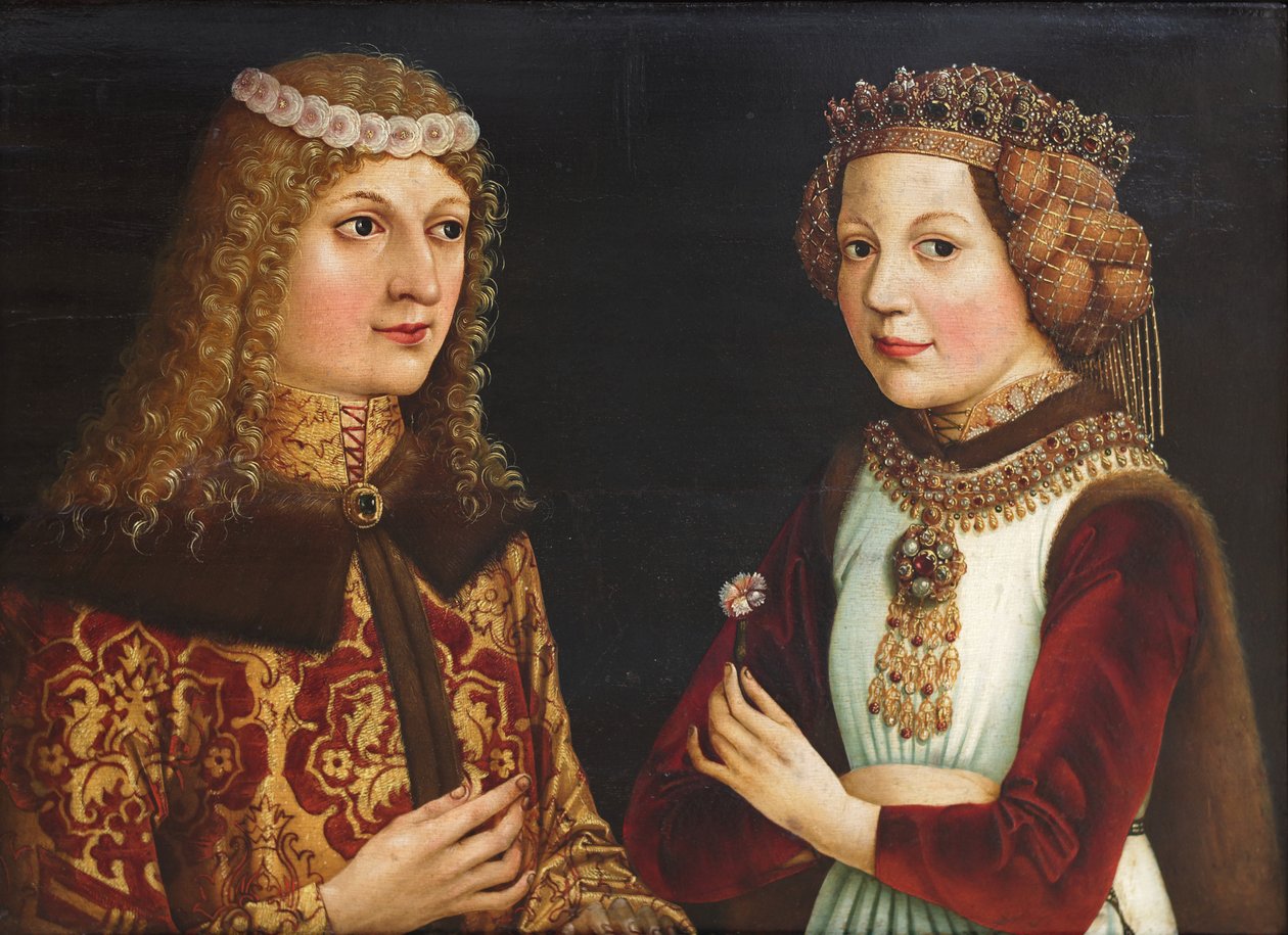 Retrato de casamento de Ladislau, o Póstumo 1440-1457 e Madalena de Valois 1443-1495 de Unbekannt