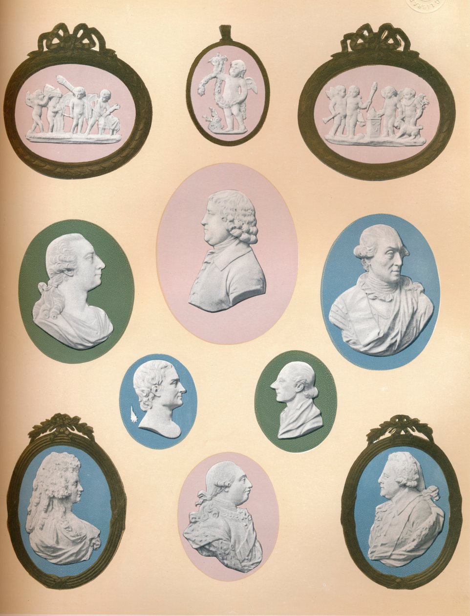 Medalhões de retrato de Wedgwood na posse dos senhores Stoner & Evans, 1919 de Unbekannt