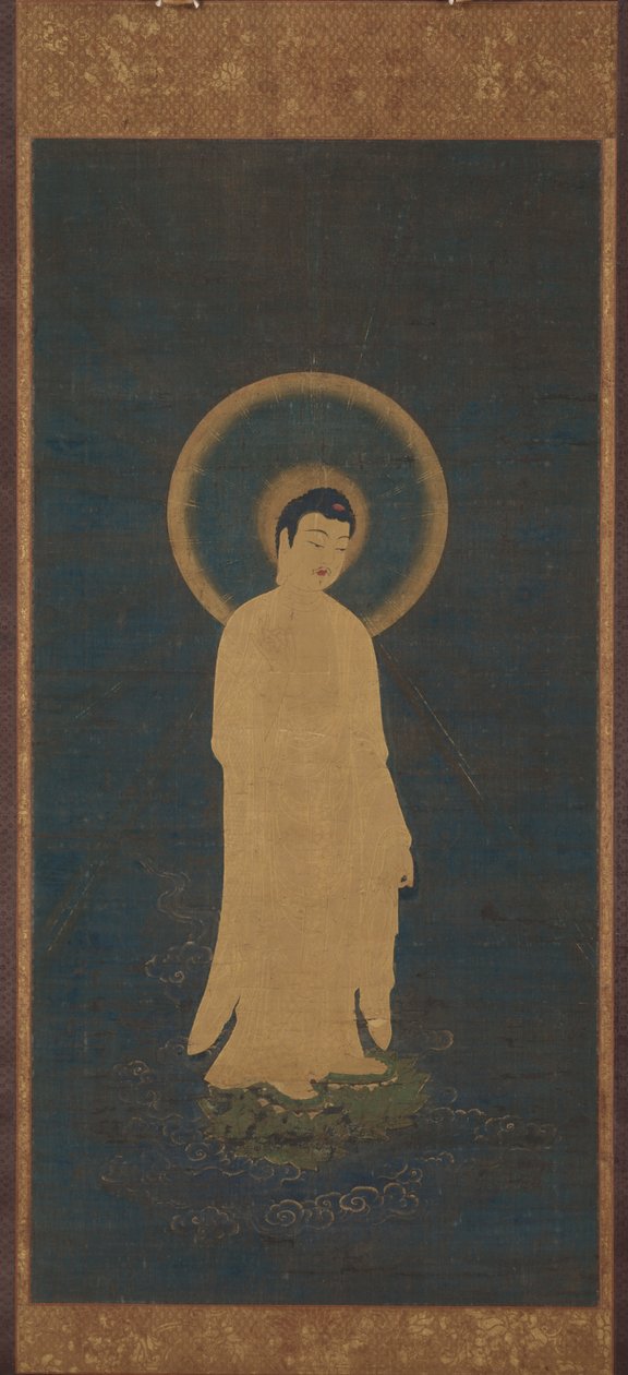 Descida de boas-vindas de Amida Buddha Raigo, cerca de 12701333. de Unbekannt