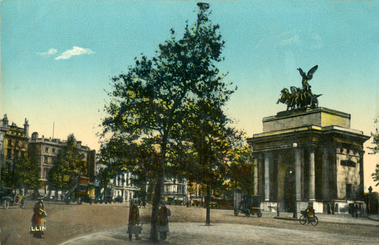 Wellington Arch, entrada para o Green Park, Londres, c1915. de Unbekannt