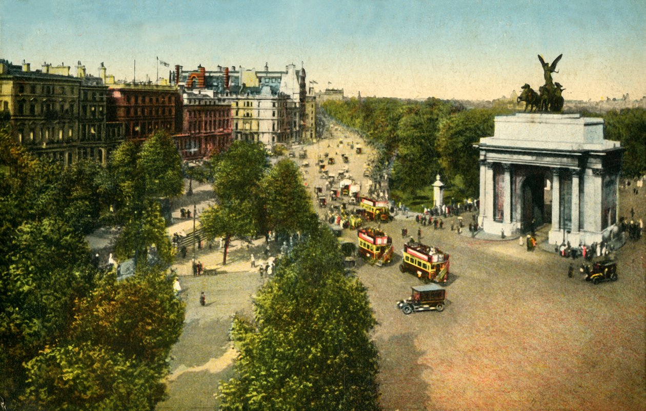 Wellington Arch e Quadriga, Londres, c1915. de Unbekannt