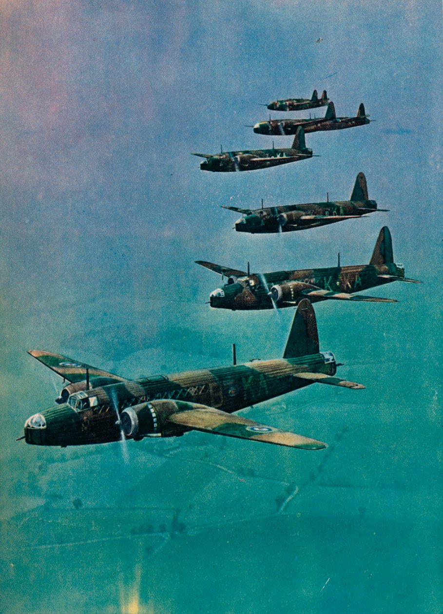 Wellington Bombers em formação, 1940 de Unbekannt