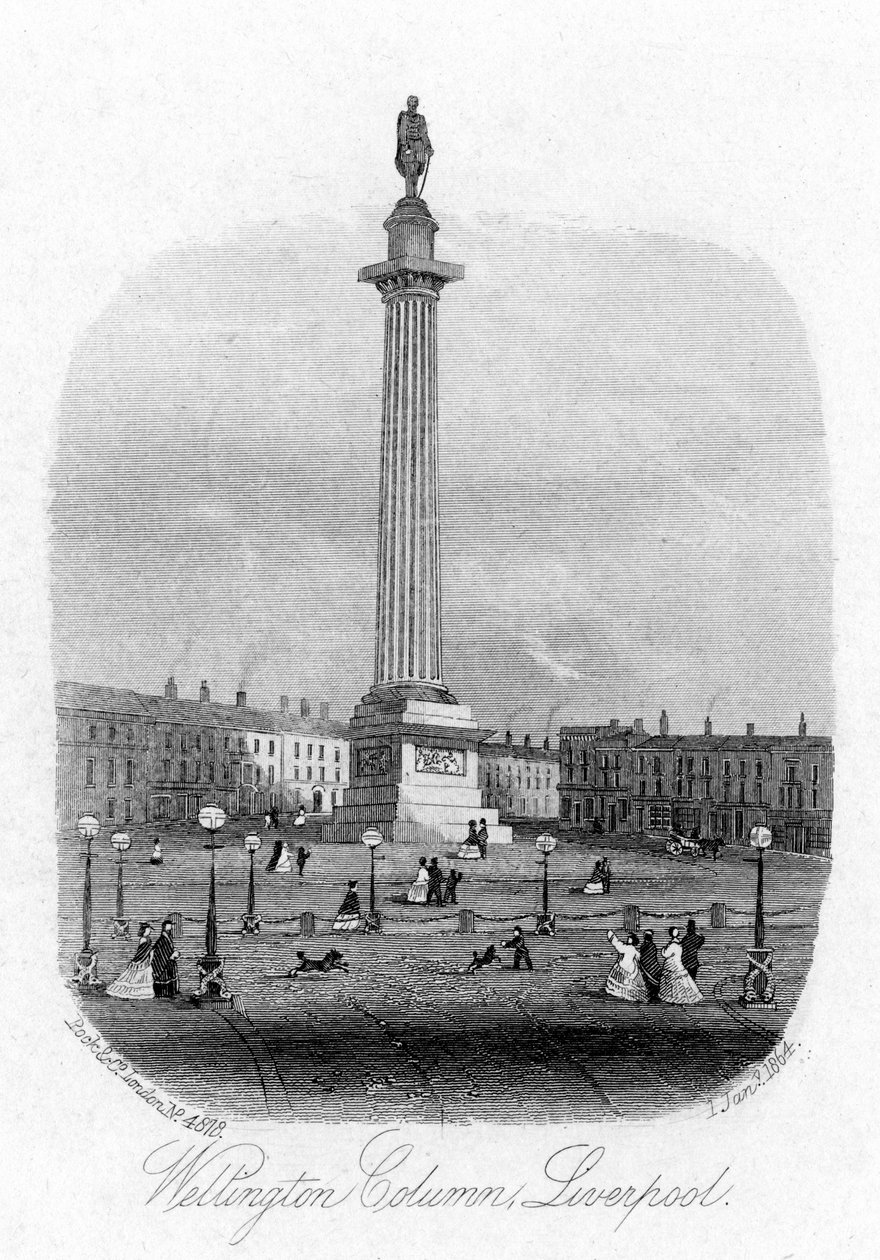 Coluna de Wellington, Liverpool, 1864 de Unbekannt