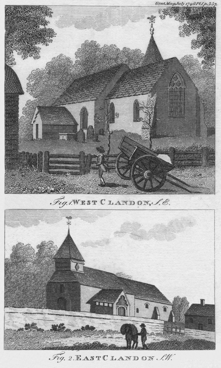 West Clandon e East Clandon, 1798. de Unbekannt