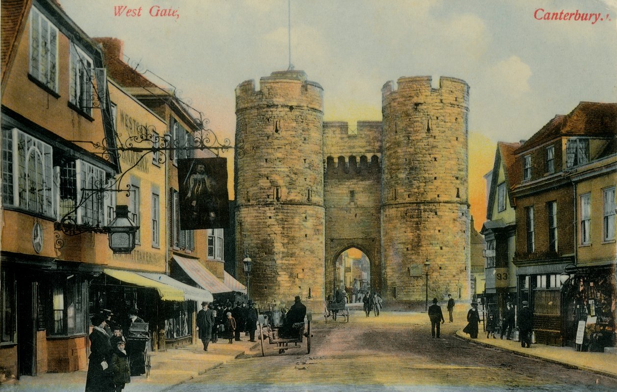 West Gate, Canterbury, final do século XIX e início do século XX. de Unbekannt