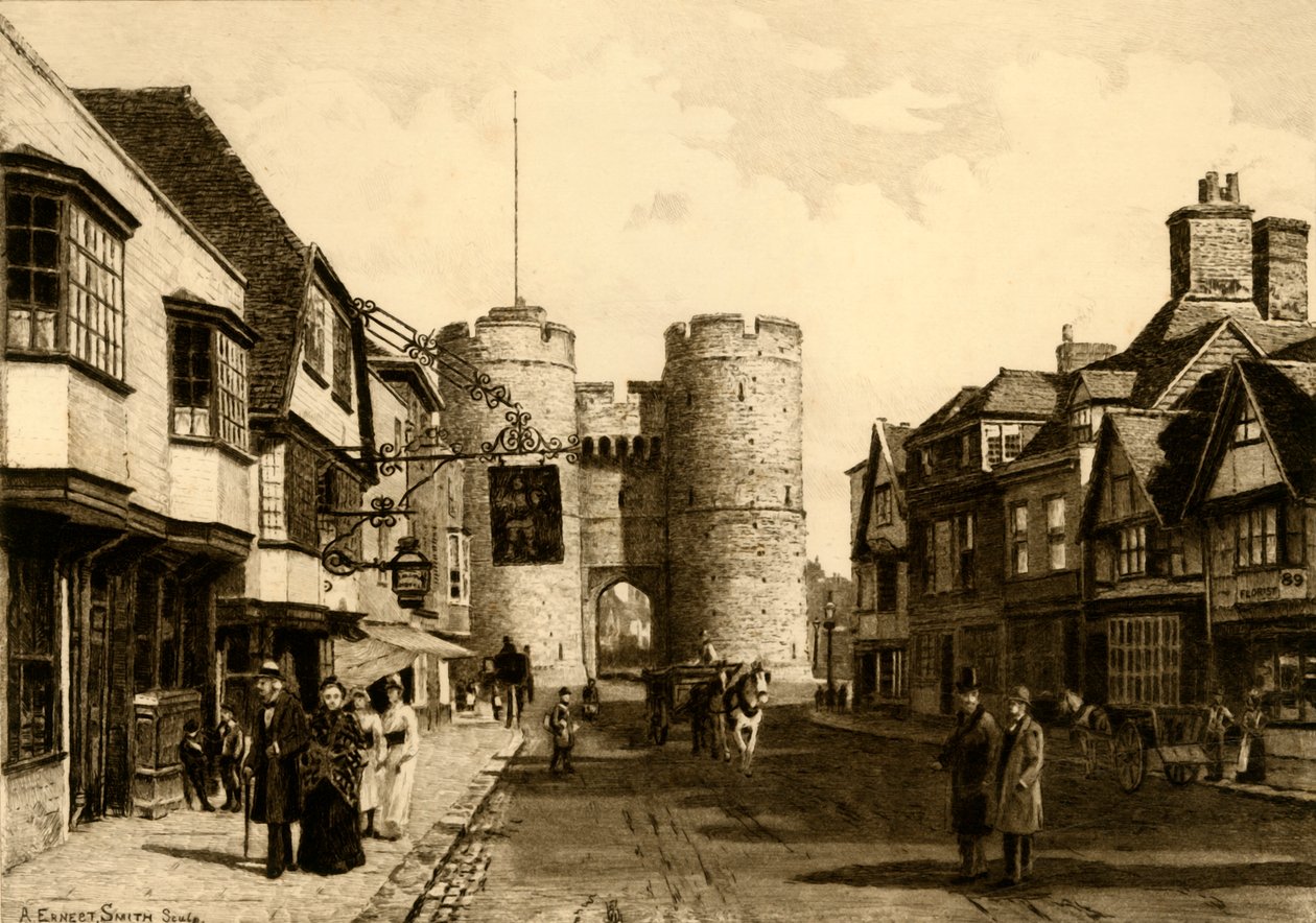 Westgate, Canterbury, 1898. de Unbekannt
