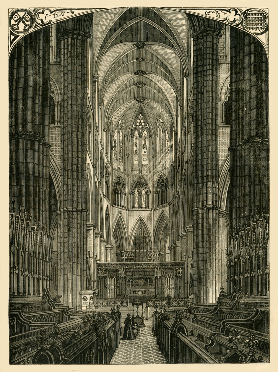 Abadia de Westminster: Interior do Coro, 1881. de Unbekannt