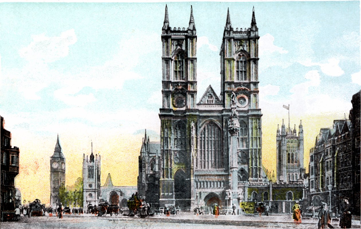 Abadia de Westminster e Big Ben, Londres, século 20 de Unbekannt