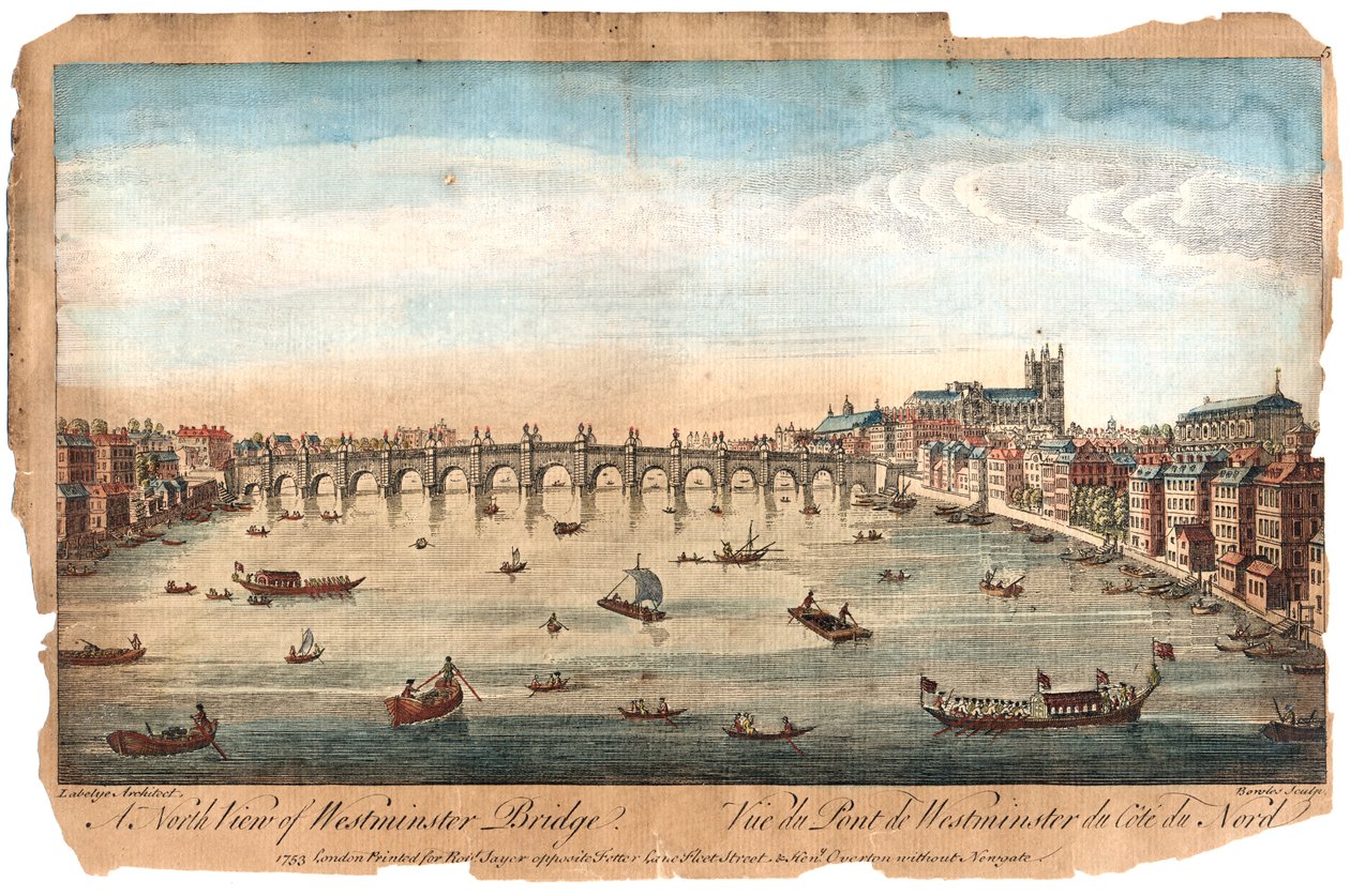 Westminster Bridge, Londres, 1753 de Unbekannt