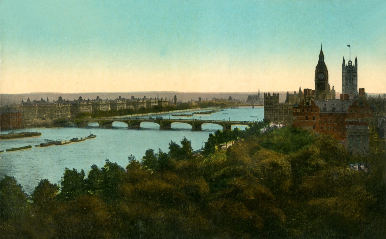 Ponte de Westminster, Londres, c1910. de Unbekannt