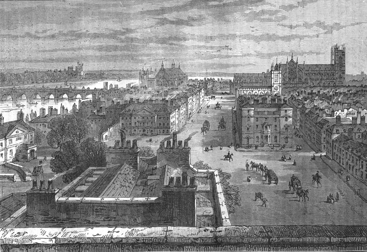 Westminster do telhado de Whitehall, 1807 1897. de Unbekannt