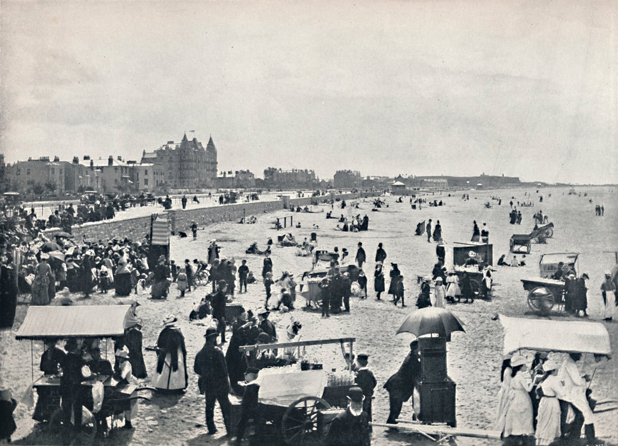 Weston-Super-Mare - Uma cena de verão nas areias, 1895 de Unbekannt