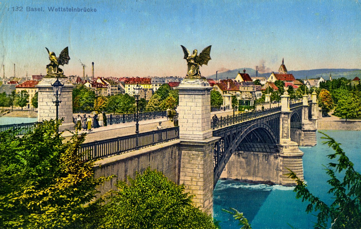 Ponte Wettstein, Basileia, Suíça, c1936 de Unbekannt