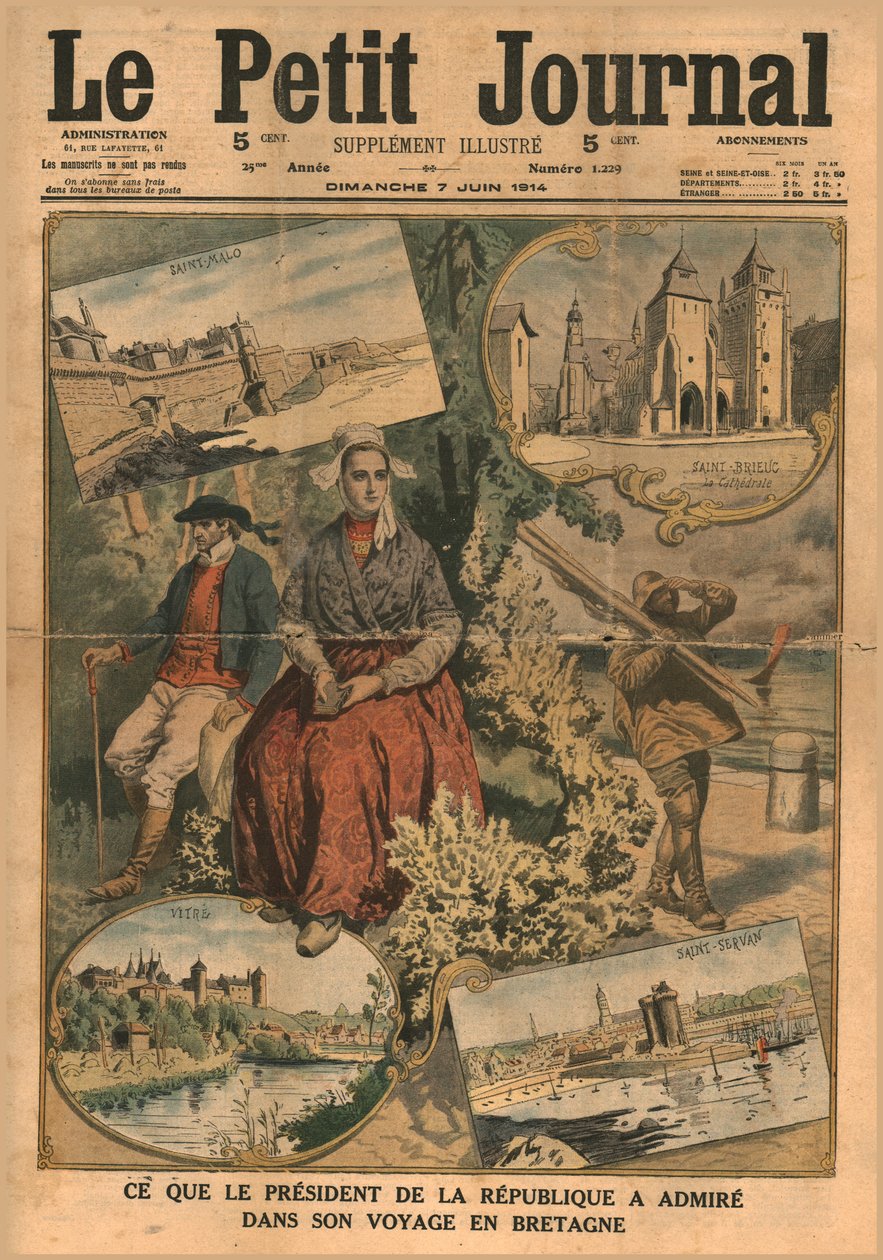 O que o presidente admirou durante sua viagem à Bretanha, 1914. de Unbekannt