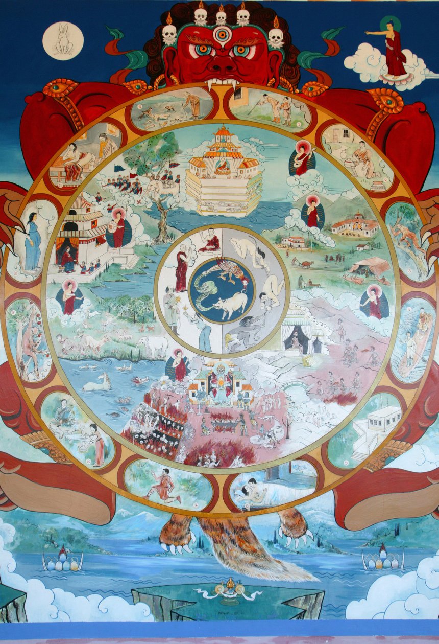 Roda do Samsara. Templo dos Mil Budas. Toulon sur Arroux França de Unbekannt