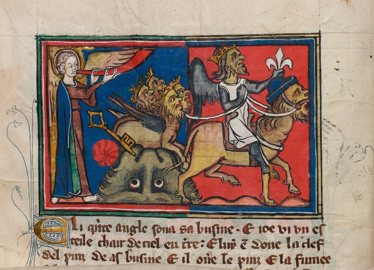 Quando o quinto anjo tocou sua trombeta... Miniatura de: Apocalypse de saint Jean, ca 1320. de Unbekannt