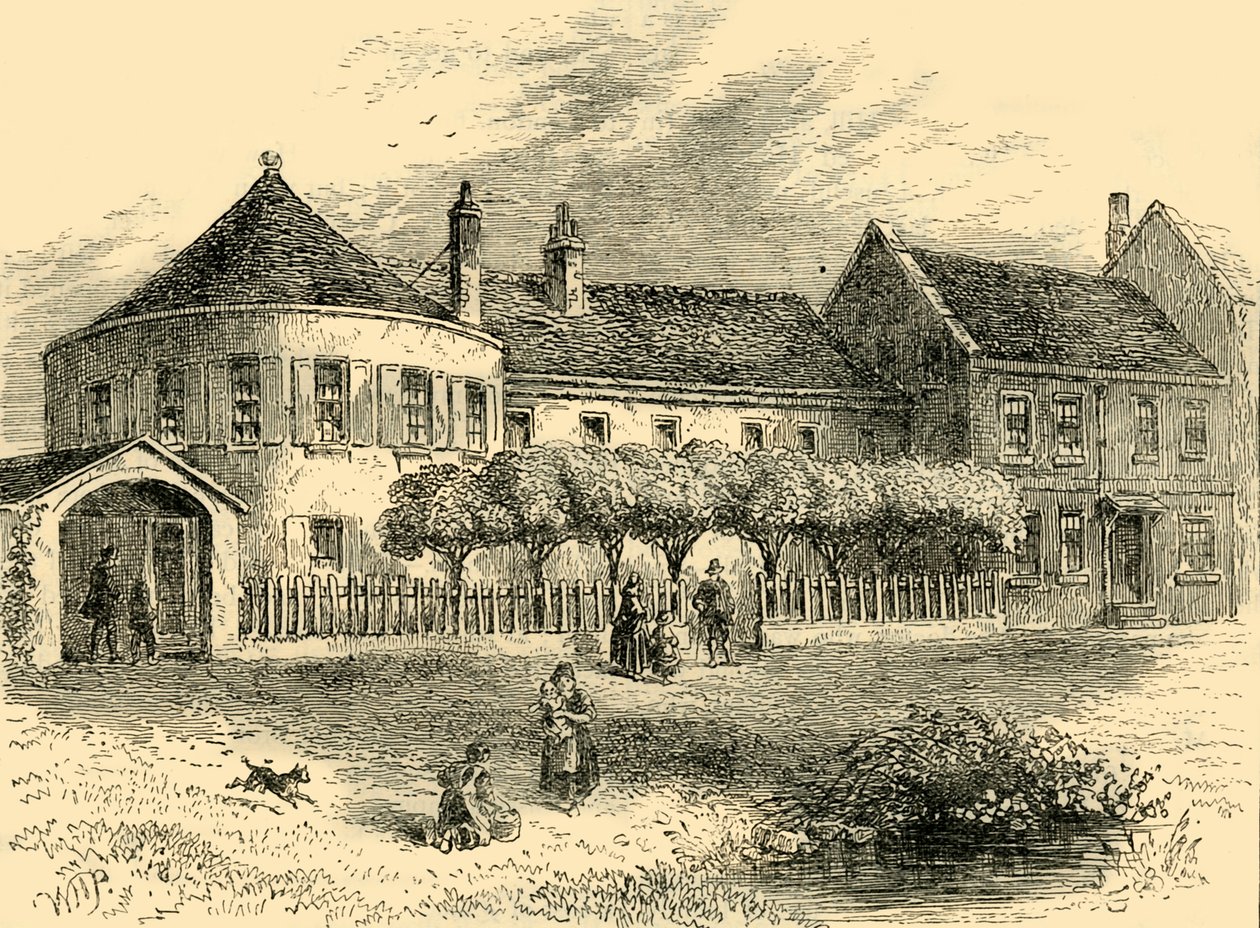 Casa branca da canalização aproximadamente 1820, c1872. de Unbekannt