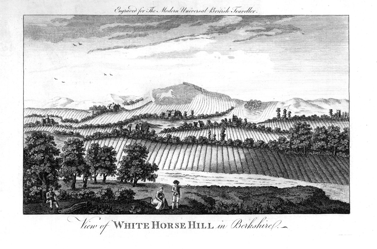 White Horse Hill, Berkshire, final do século XVIII de Unbekannt