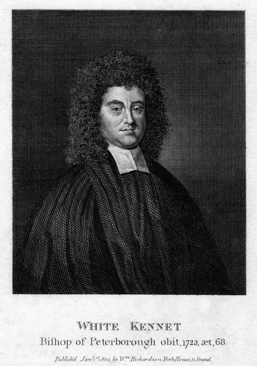 White Kennet 1660-1728, historiador e bispo de Peterborough, 1803 de Unbekannt