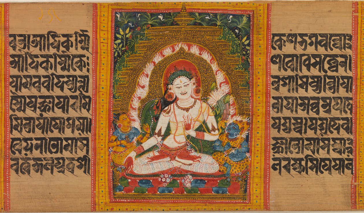 Tara Branca, Fólio de... Perfeição da Sabedoria Manuscrito, início do século XII. de Unbekannt