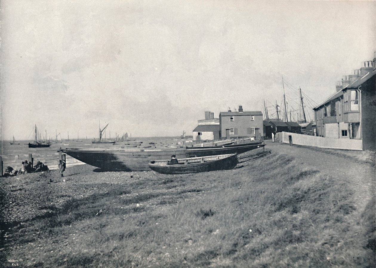 Whitstable - a praia ocidental, 1895 de Unbekannt