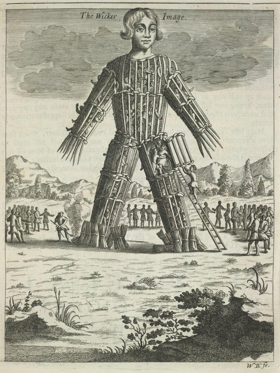 Homem de vime da Britannia Antiqua Illustrata por Aylett Sammes, 1676 de Unbekannt