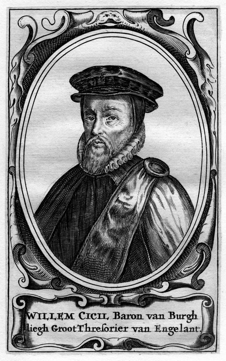 Willem Cecil, 1º Barão Burghley, estadista inglês do século XVI de Unbekannt