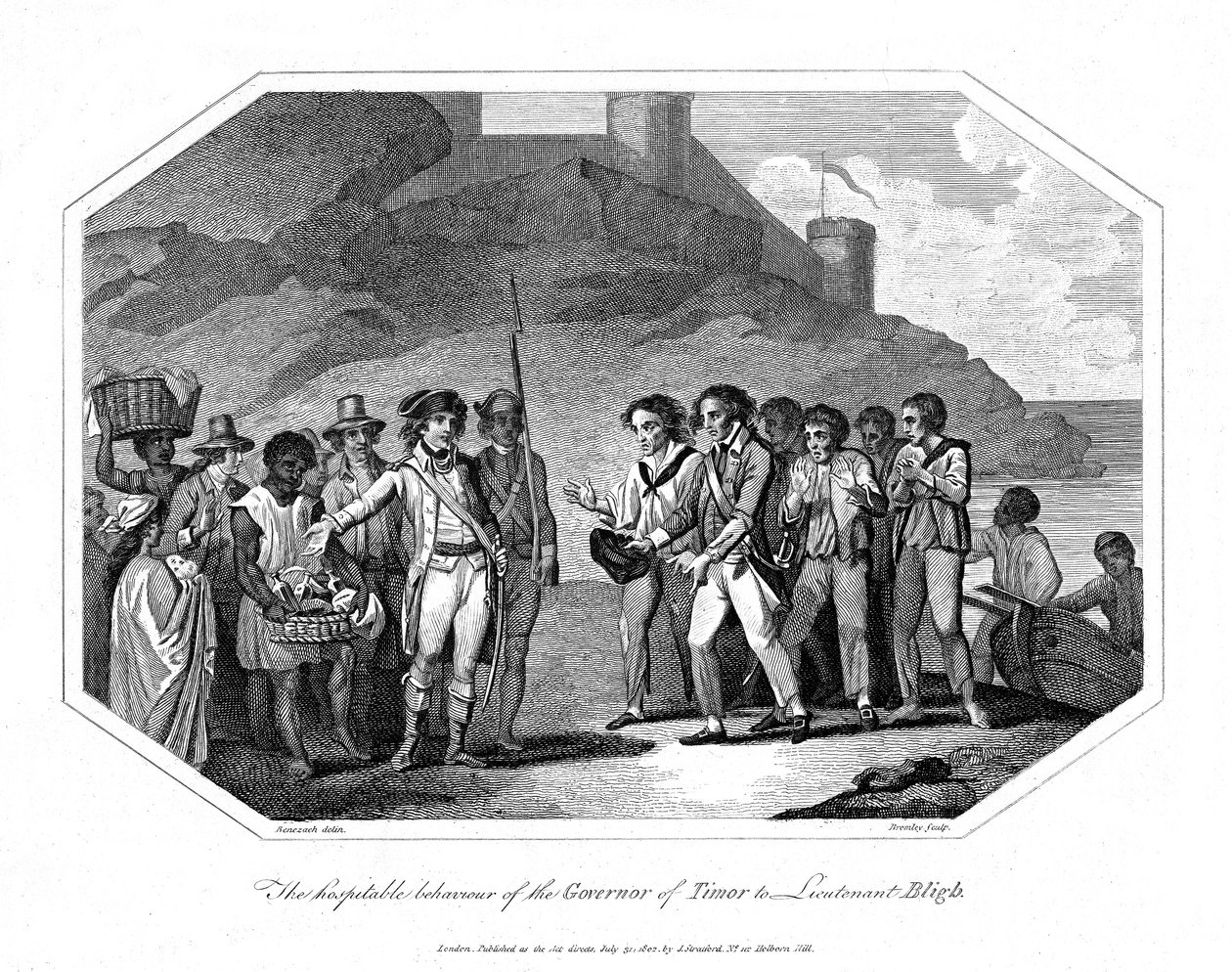 William Bligh, oficial da Marinha britânico recebido pelo Governador de Timor, 14 de junho de 1789 1802 de Unbekannt