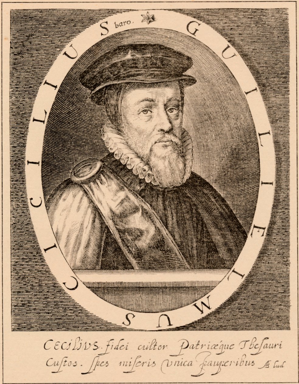 William Cecil, 1º Barão Burghley 1520-1598, estadista inglês, 1889 de Unbekannt