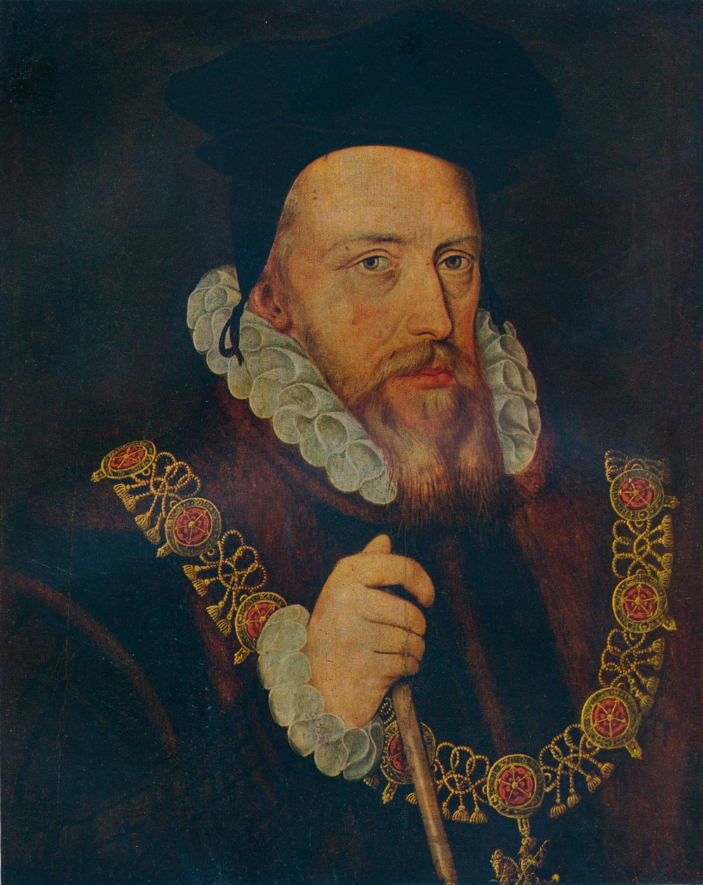 William Cecil, Lord Burghley, século XVI de Unbekannt