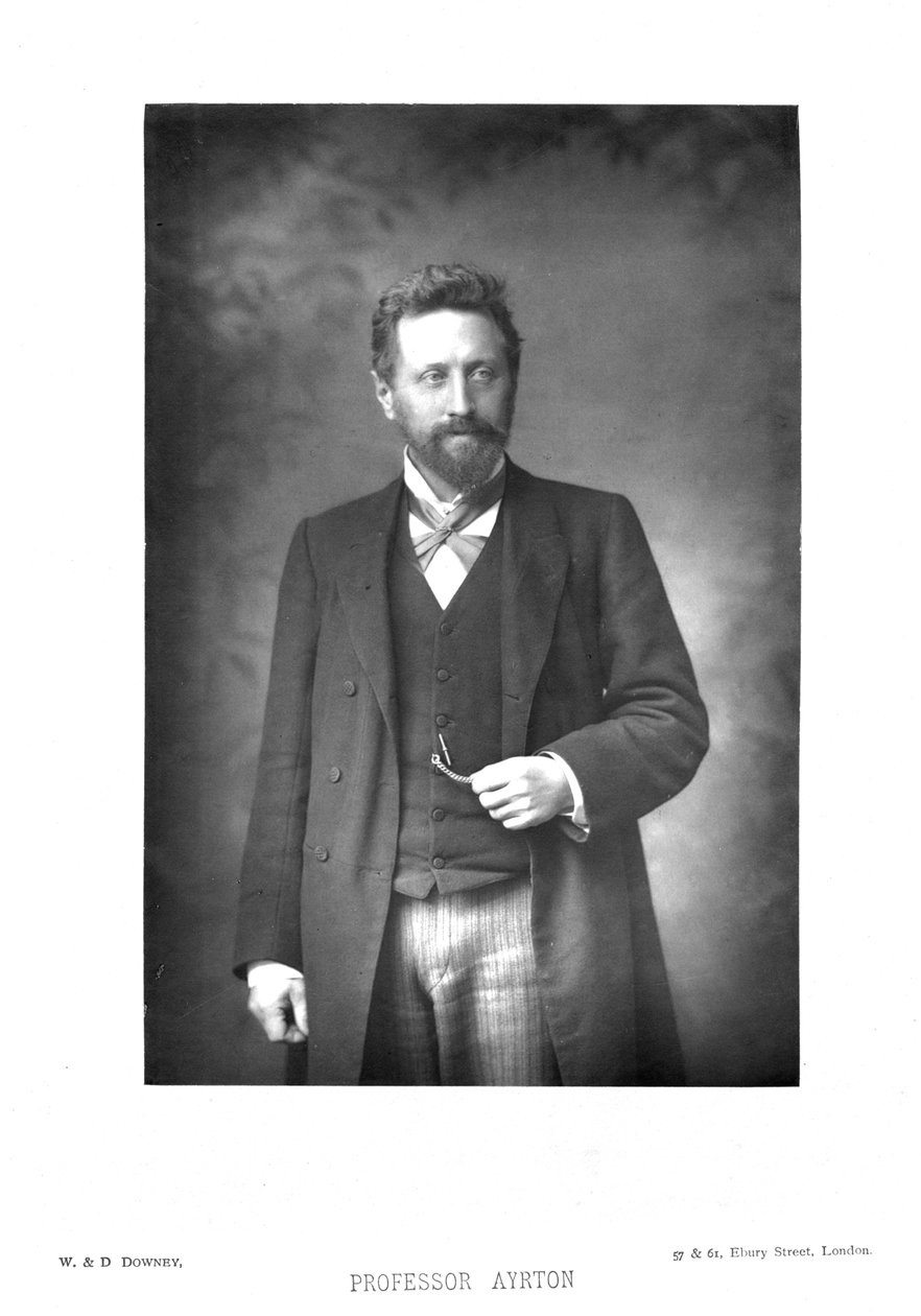 William Edward Ayrton 1847-1908, físico britânico, engenheiro elétrico e inventor, c1890 de Unbekannt