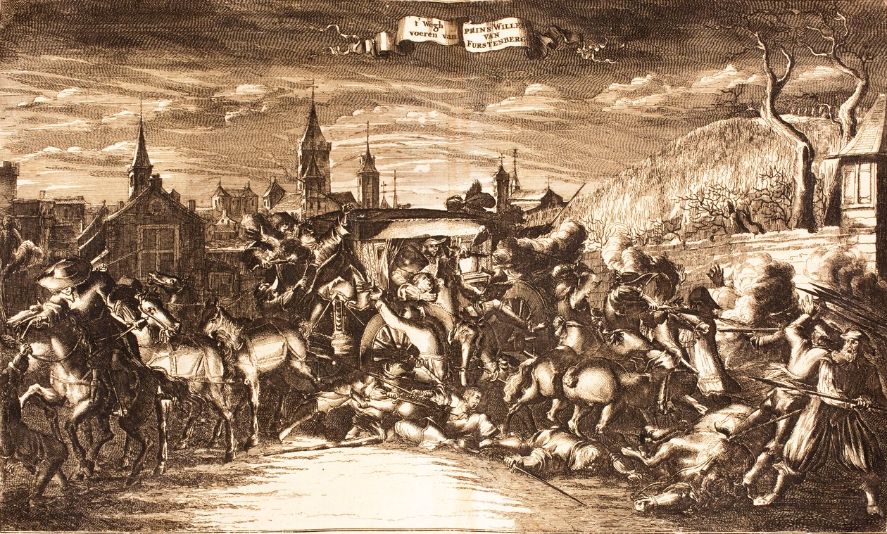 William Egon de Fürstenberg atacou em seu treinador em Colônia em 1674, 1675. de Unbekannt