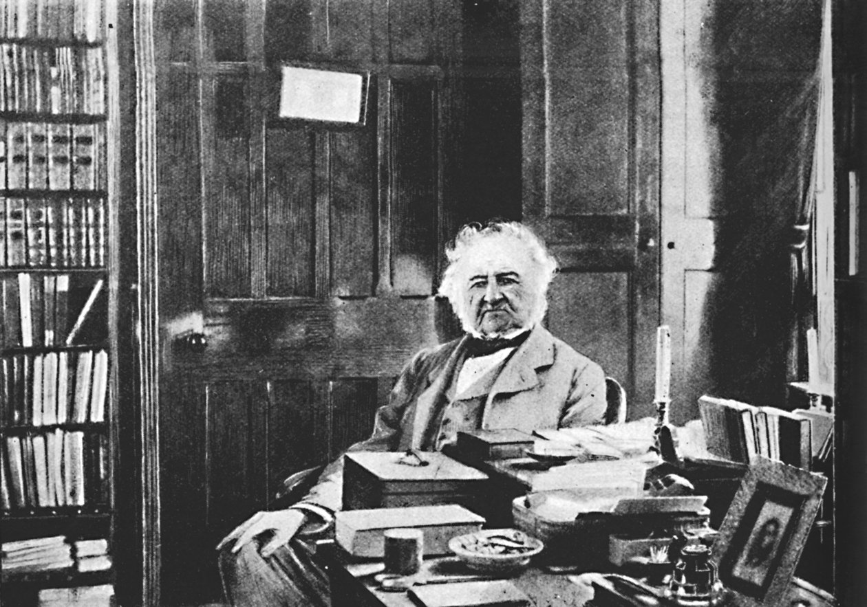 William Gladstone - O Grande Velho Sentado à Sua Mesa de Estudo, c1925 de Unbekannt