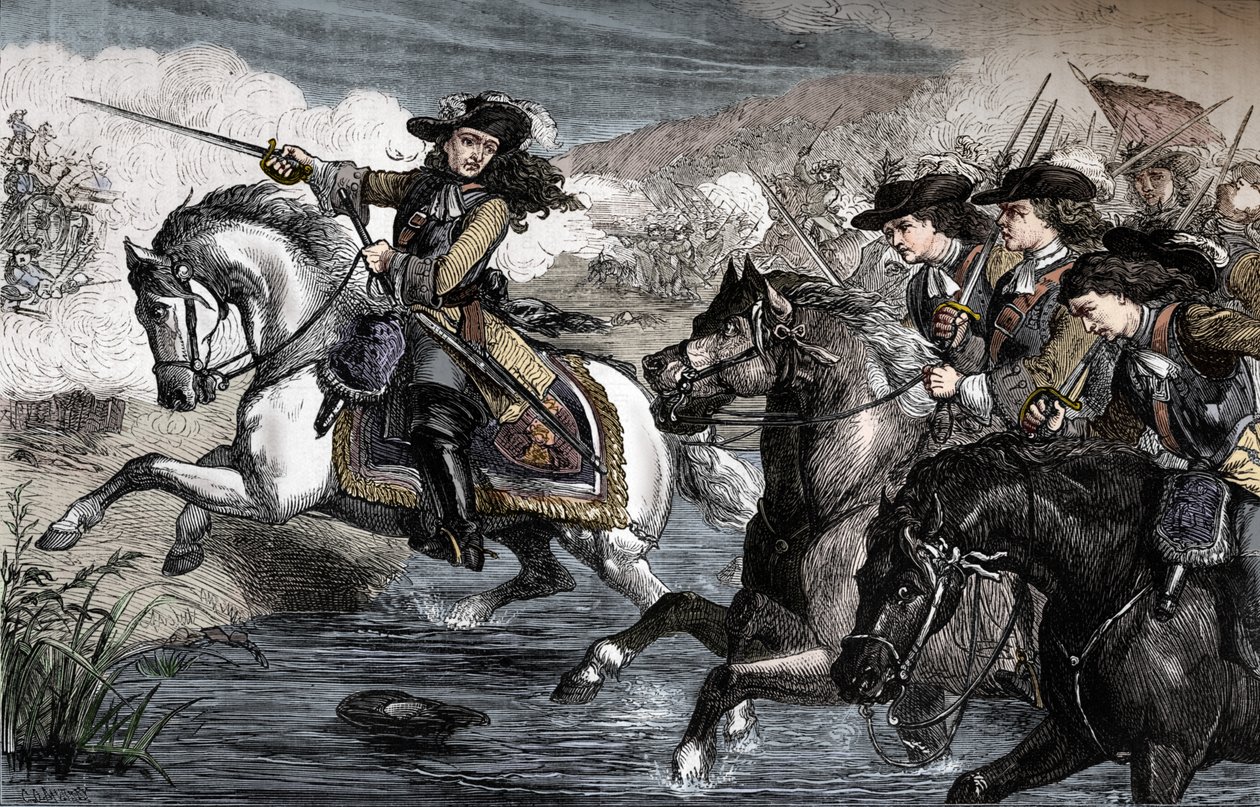 William III. No Boyne, 1690, c1880. de Unbekannt