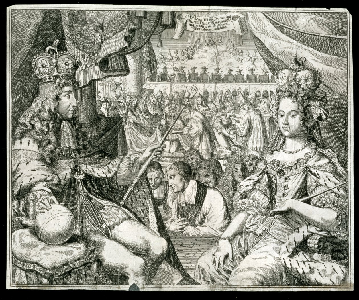 William III e Mary II, rei e rainha da Grã-Bretanha e Irlanda, c1689 de Unbekannt