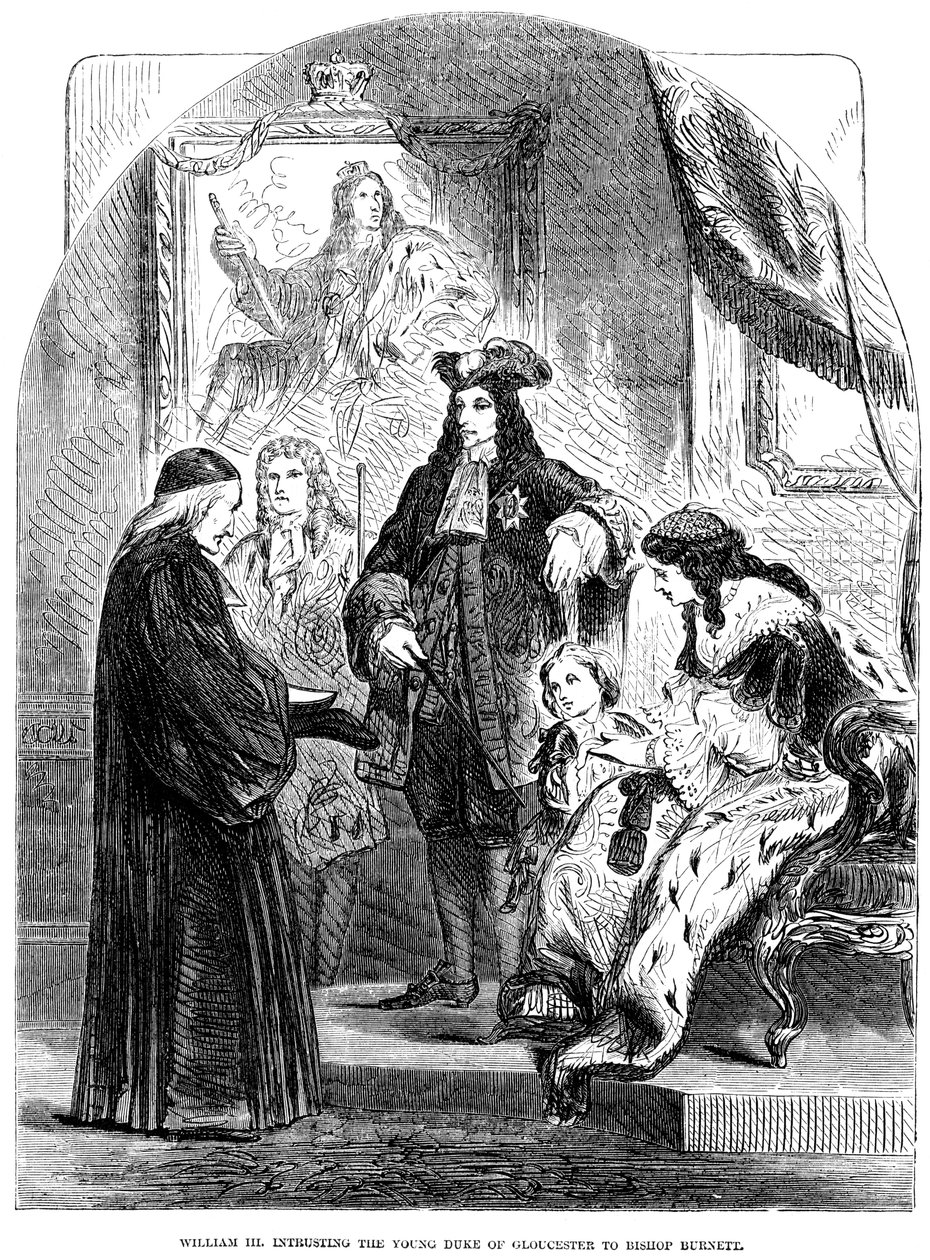 William III confiando o jovem duque de Gloucester ao bispo Burnett de Unbekannt