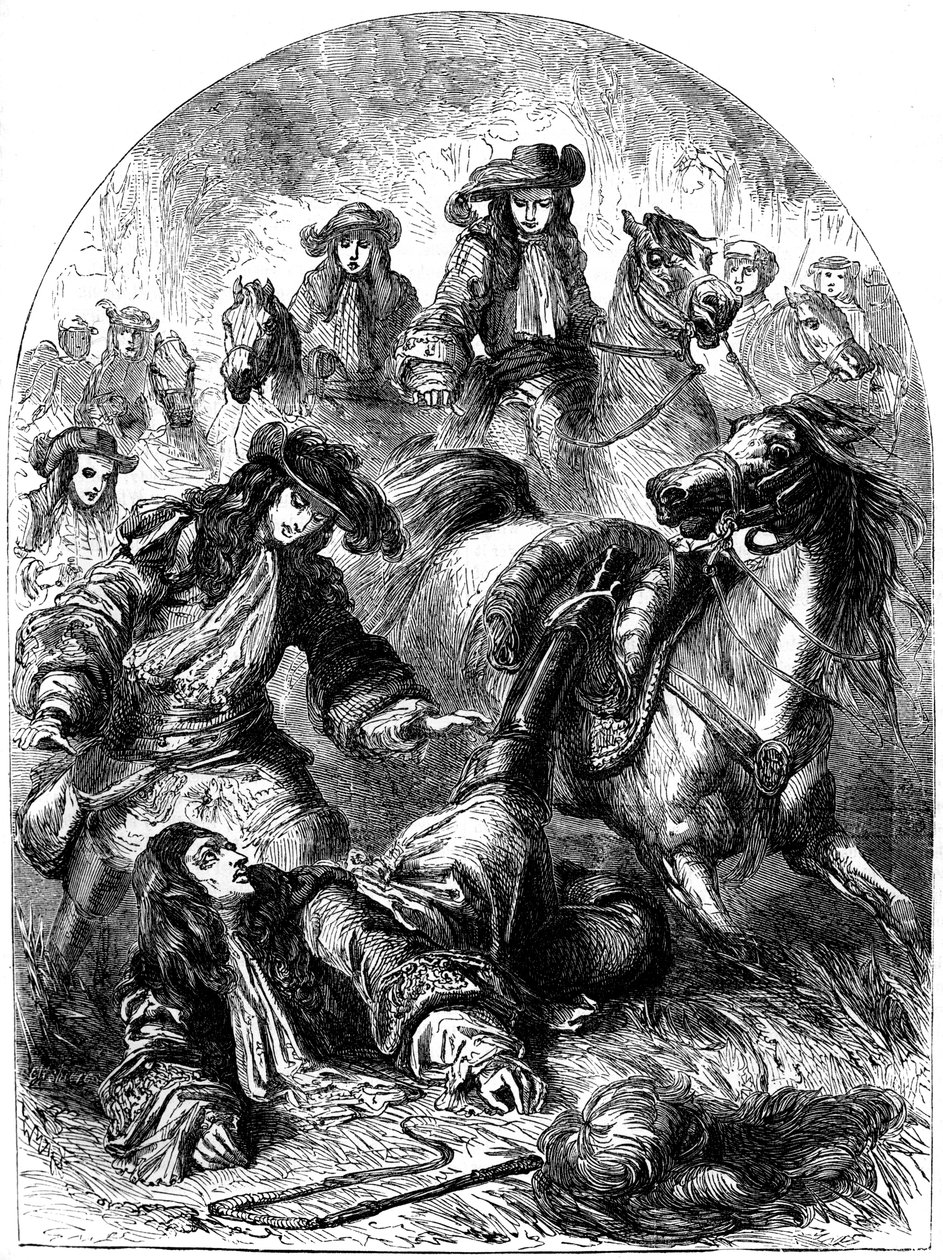 William III jogado de seu cavalo perto de Hampton Court, século XIX de Unbekannt