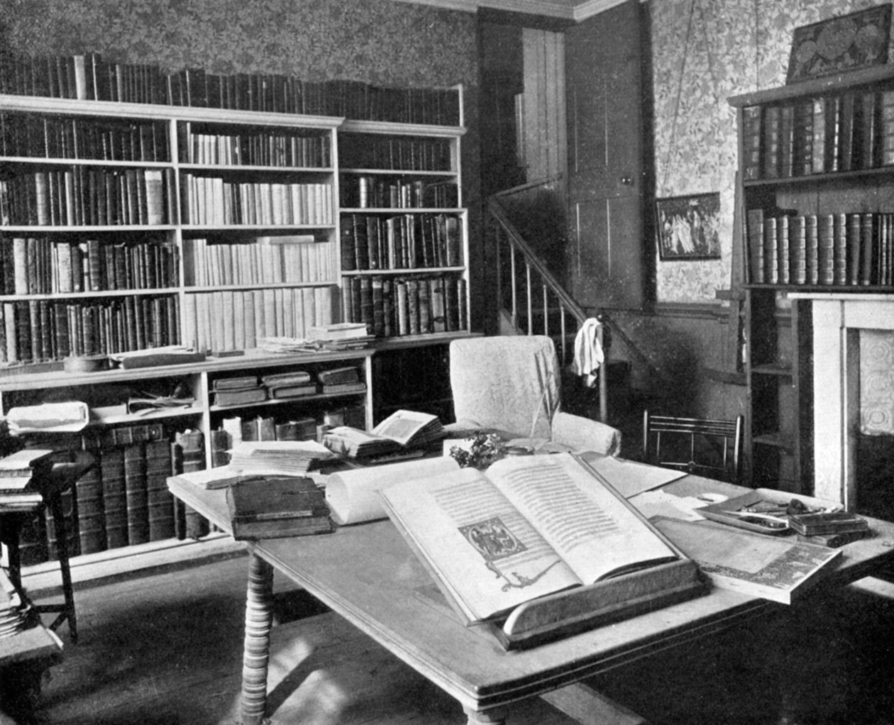 Estudo de William Morriss, solar de Kelmscott, Kelmscott, Oxfordshire, 1901 de Unbekannt