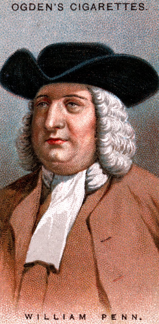 William Penn, membro inglês da Society of Friends, popularmente conhecida como Quakers, 1920 de Unbekannt