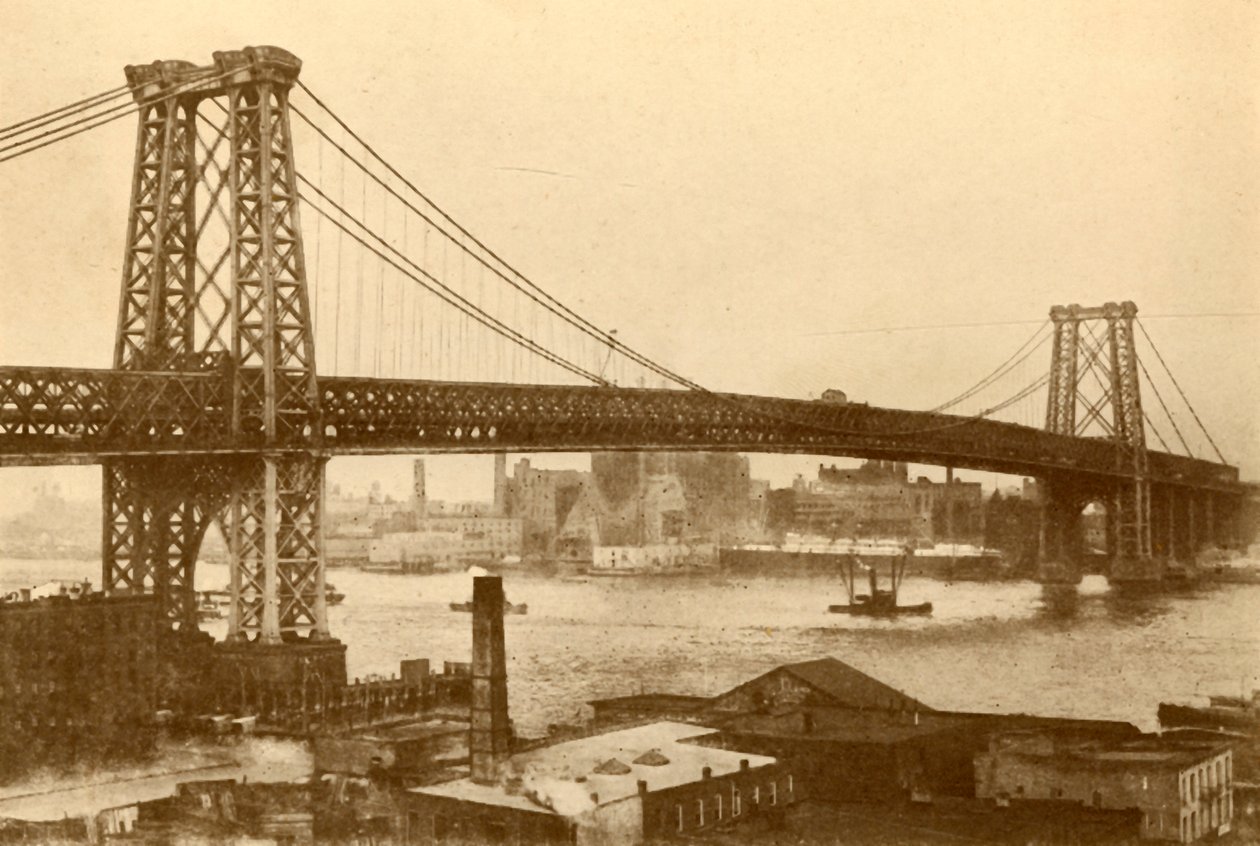 Ponte suspensa de Williamsburg, Nova York, c1930. de Unbekannt