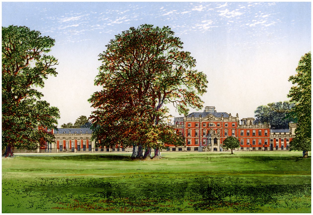 Wimpole Hall, Cambridgeshire, casa do conde de Hardwicke, c1880 de Unbekannt