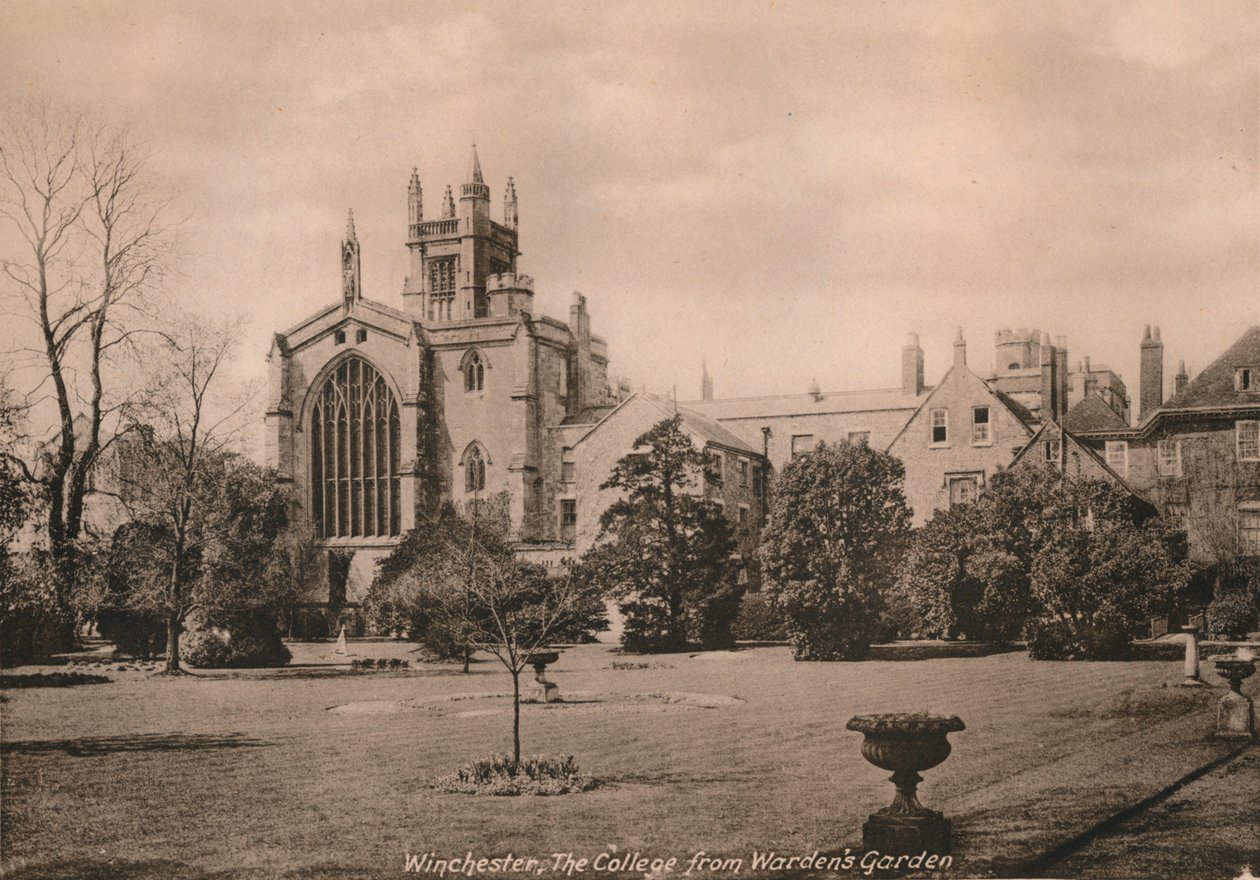Faculdade Winchester do Wardens Garden, Hampshire, início do século XX. de Unbekannt