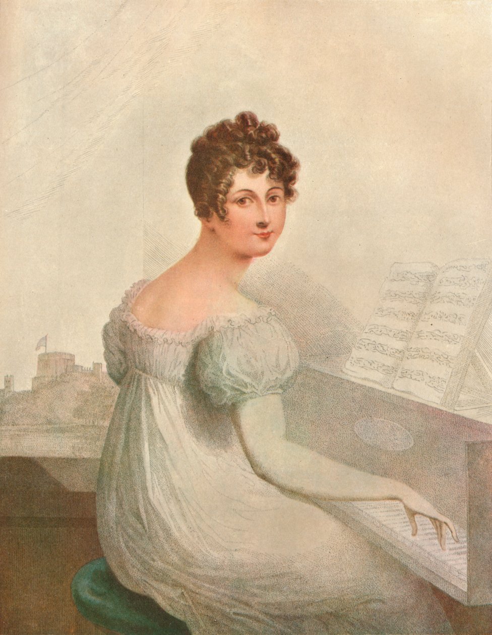 Castelo de Windsor, 1821. Georgina Quentin, amante do rei George IV 1762-1830, 1911 de Unbekannt
