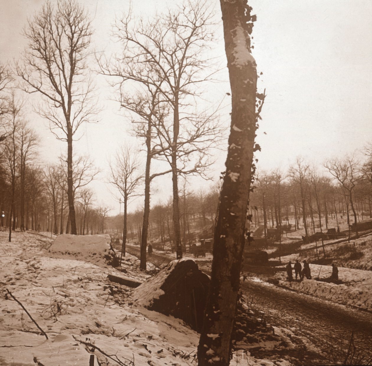 Inverno, Genicourt, norte da França, c1914-c1918 de Unbekannt